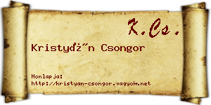Kristyán Csongor névjegykártya
