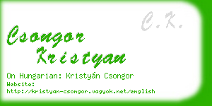 csongor kristyan business card